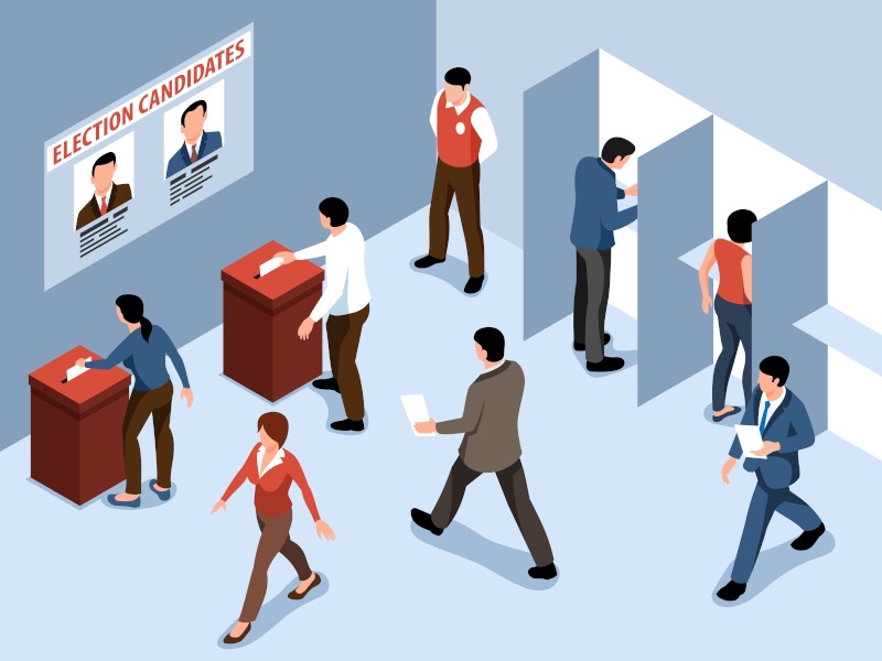 Isometric elections composition