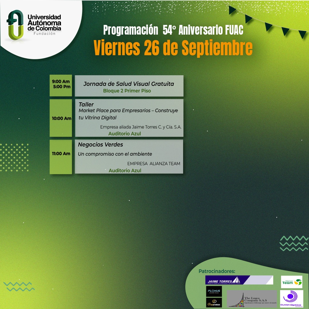 La Universidad Autónoma de Colombia te espera para celebrar juntos nuestro cumpleaños número 54.
#uautónomacolombia
#uautonoma
#fuac
#universidadautonoma
#universitarios
#autonoma
#universidad
#lacandelaria
#bogota
#centrodebogota
#patrimonio
#patrimoniocultural
#patrimoniohistorico