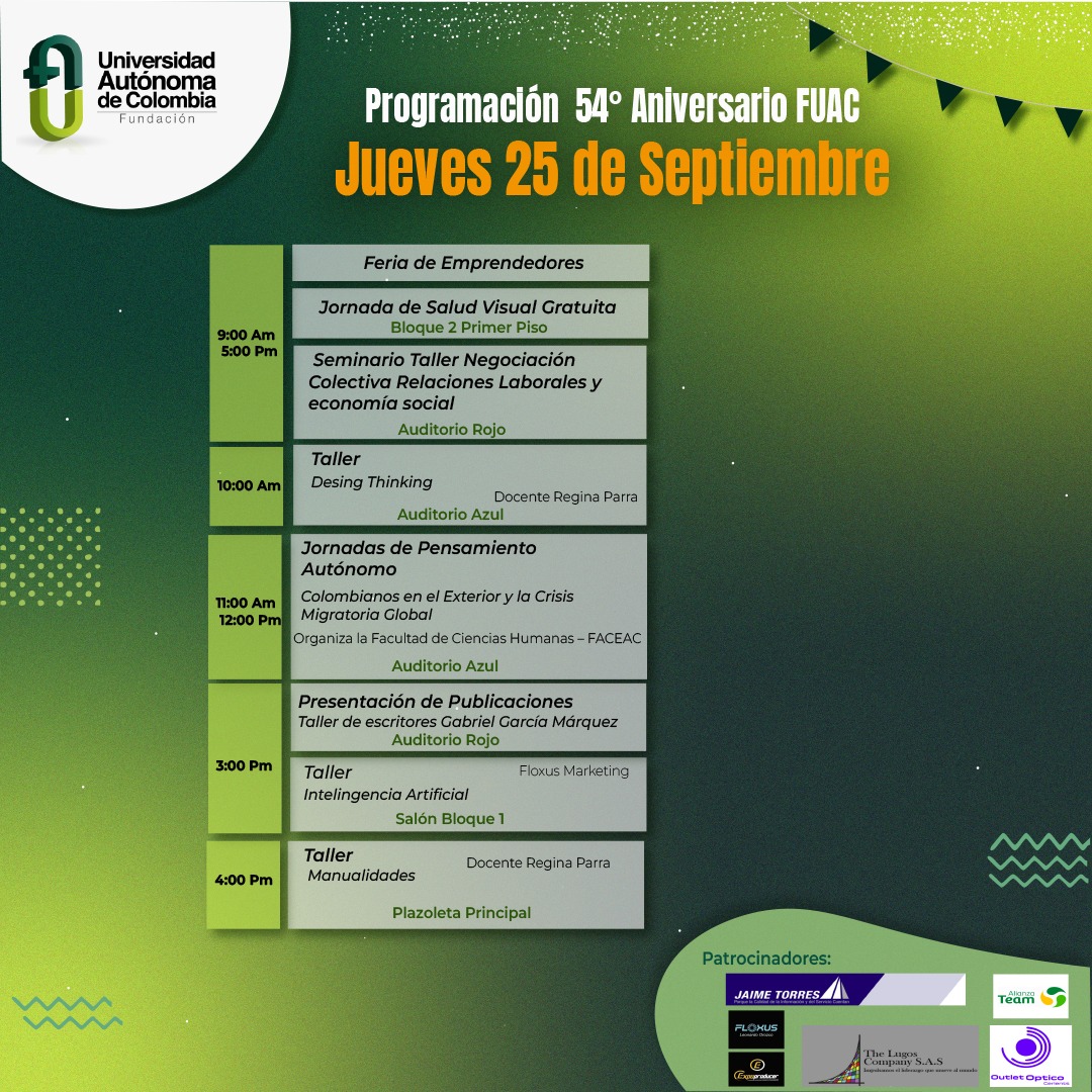 La Universidad Autónoma de Colombia te espera para celebrar juntos nuestro cumpleaños número 54.
#uautónomacolombia
#uautonoma
#fuac
#universidadautonoma
#universitarios
#autonoma
#universidad
#lacandelaria
#bogota
#centrodebogota
#patrimonio
#patrimoniocultural
#patrimoniohistorico